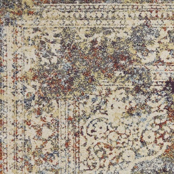3' x 5' Multi Color Bordered Area Rug - Image 3