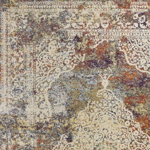 3' x 5' Multi Color Bordered Area Rug - Image 4