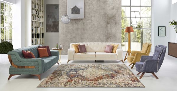 3' x 5' Multi Color Bordered Area Rug - Image 5