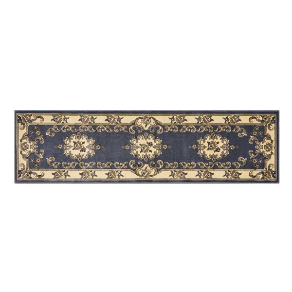 2' x 8' Blue Medallion Runner Rug - Image 2