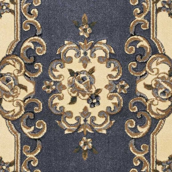 2' x 8' Blue Medallion Runner Rug - Image 3