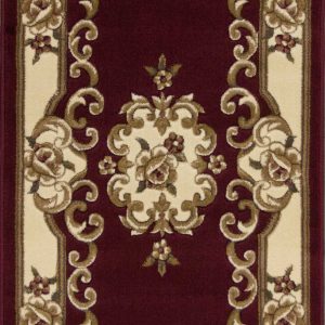 2' x 8' Red or Ivory Medallion Runner Rug