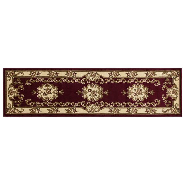 2' x 8' Red or Ivory Medallion Runner Rug - Image 2