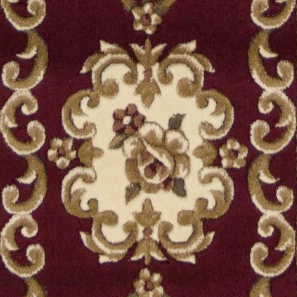 2' x 8' Red or Ivory Medallion Runner Rug - Image 3