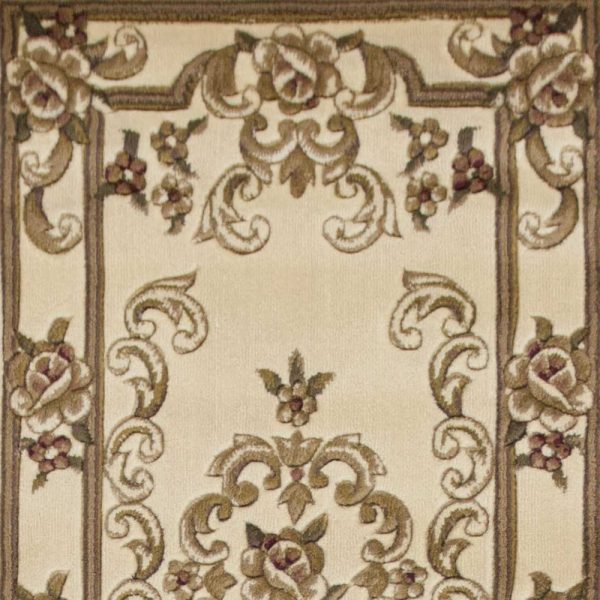 2' x 8' Ivory Medallion Runner Rug - Image 5