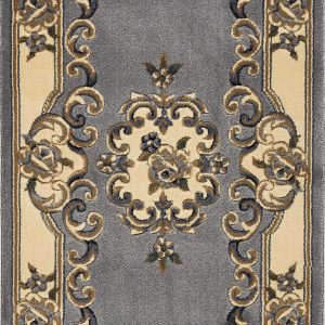 2' x 8' Slate Blue Medallion Runner Rug