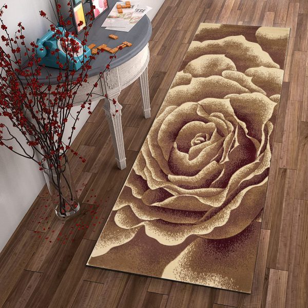 2' x 8' Ivory Floral Runner Rug - Image 3