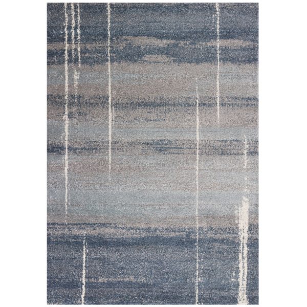 3'x5' Blue Machine Woven Ombre Indoor Area Rug - Image 2