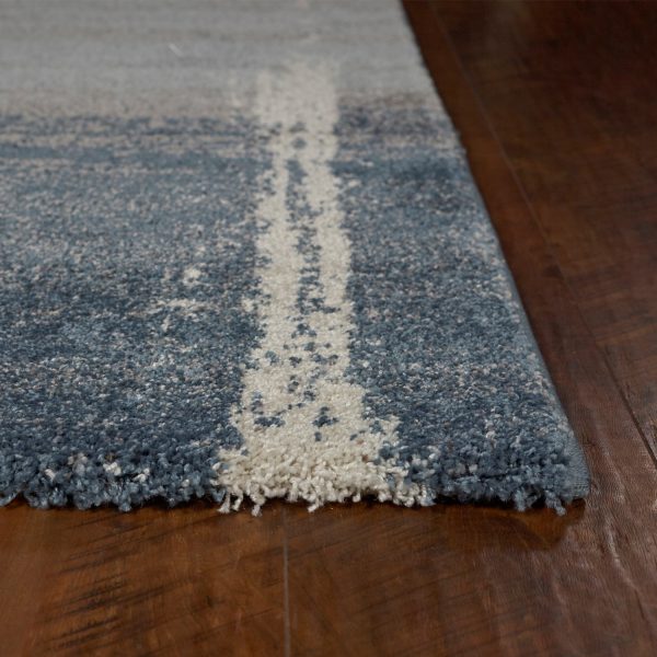 3'x5' Blue Machine Woven Ombre Indoor Area Rug - Image 3