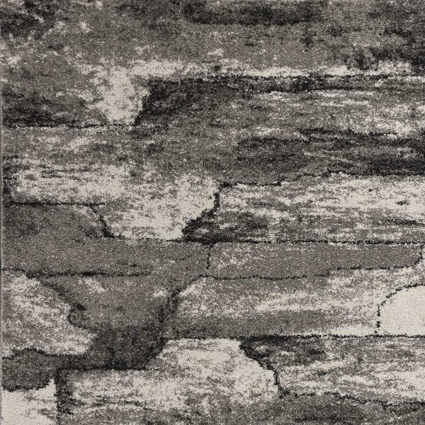 3' x 5' Grey Abstract Design Area Rug - Image 4