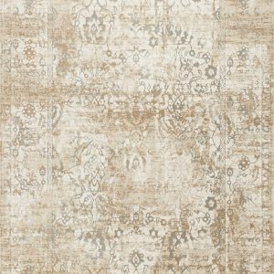 3' x 5' Beige Faded Medallion Area Rug