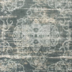 3' X 5' Slate Blue Medallion Area Rug