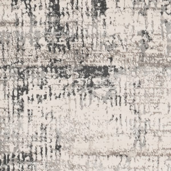3'x5' Ivory Silver Machine Woven Abstract Scratch Indoor Area Rug - Image 2