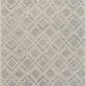 3' x 5' Sand Geometric Diamond Wool Area Rug