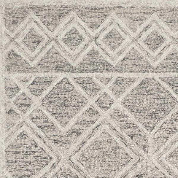 3' x 5' Sand Geometric Diamond Wool Area Rug - Image 2