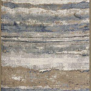 2' x 7' Ivory or Blue Landscape Viscose Runner Rug