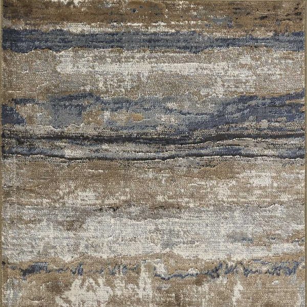 2' x 7' Ivory or Blue Landscape Viscose Runner Rug - Image 3