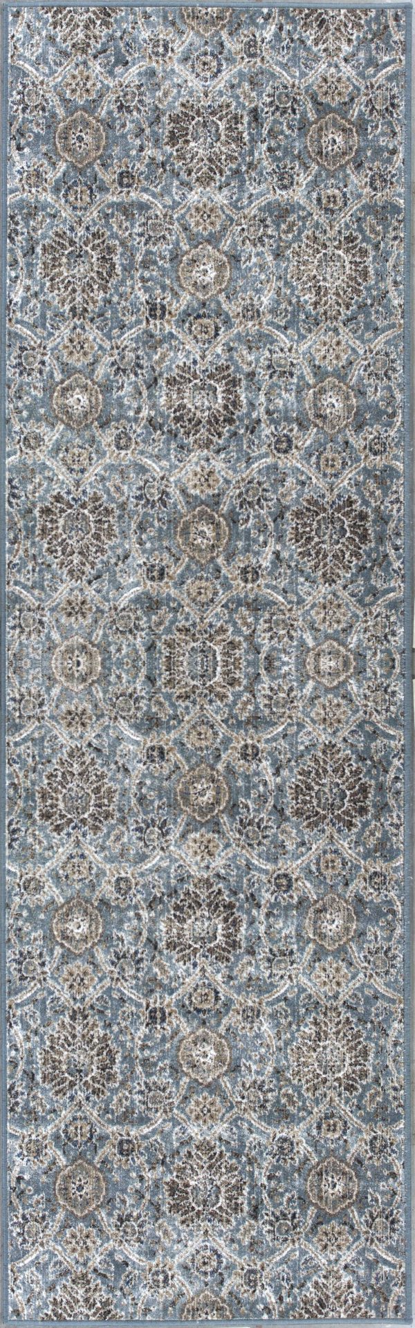 2' x 7' Slate Ancient Viscose Runner Rug