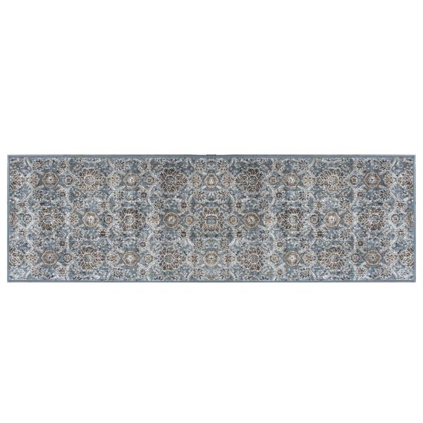 2' x 7' Slate Ancient Viscose Runner Rug - Image 2