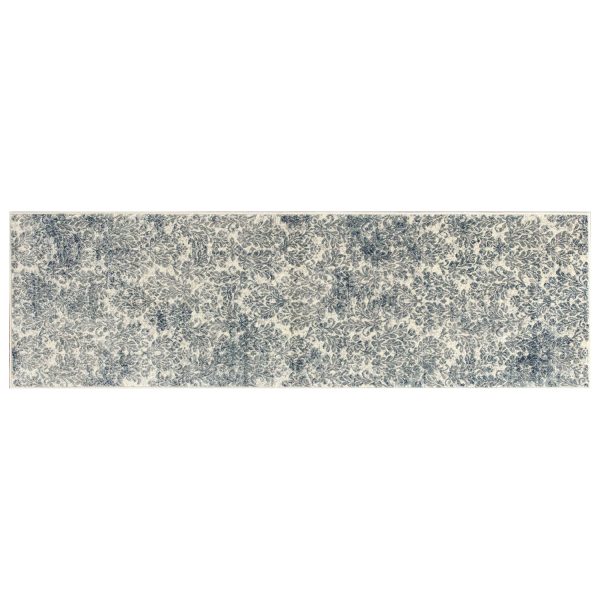 2' x 7' Ivory or Blue Ancient Viscose Runner Rug - Image 2