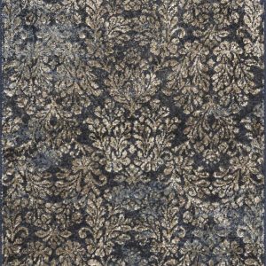 2' x 7' Slate Blue Ancient Viscose Runner Rug