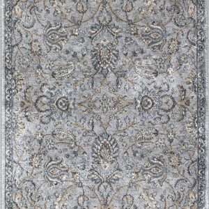 2' x 7' Silver or Blue Ancient Viscose Runner Rug