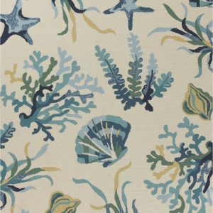 3' x 5' Ivory or Blue Ocean UV Treated Area Rug