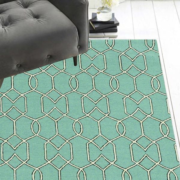 3' x 5' Spa Trellis and Diamond UV Treated Area Rug - Image 5