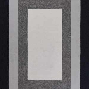 3' x 5' Charcoal Bordered UV Treated Area Rug