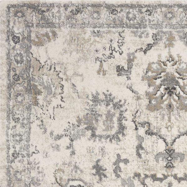 3' x 5' Ivory Vintage Area Rug - Image 3