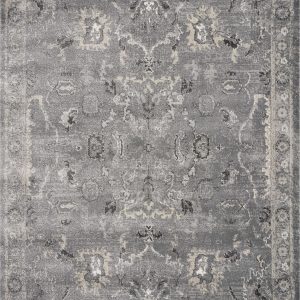 3' x 5' Grey Vintage Area Rug