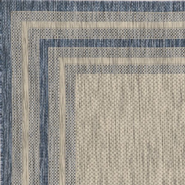 5' x 8'  Grey or  Denim Bordered UV Treated Area Rug - Image 3