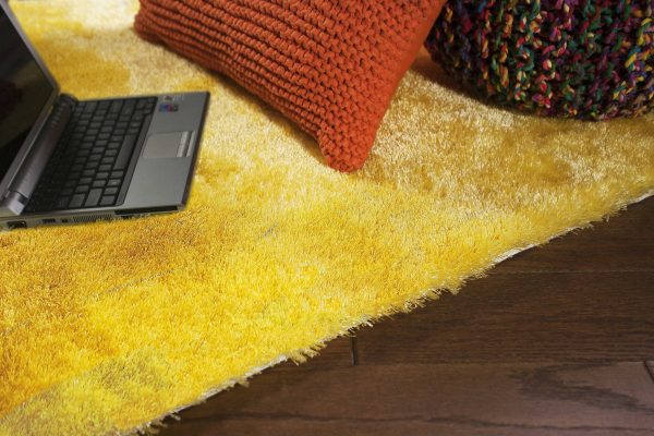 3'3 x 5'3 UV-treated Polyester Yellow Area Rug - Image 3
