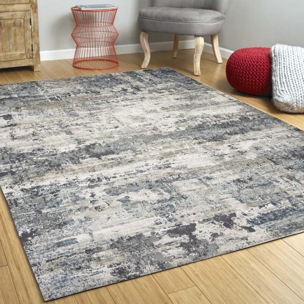 3' x 5' Ivory or Teal Abstract Area Rug - Image 4