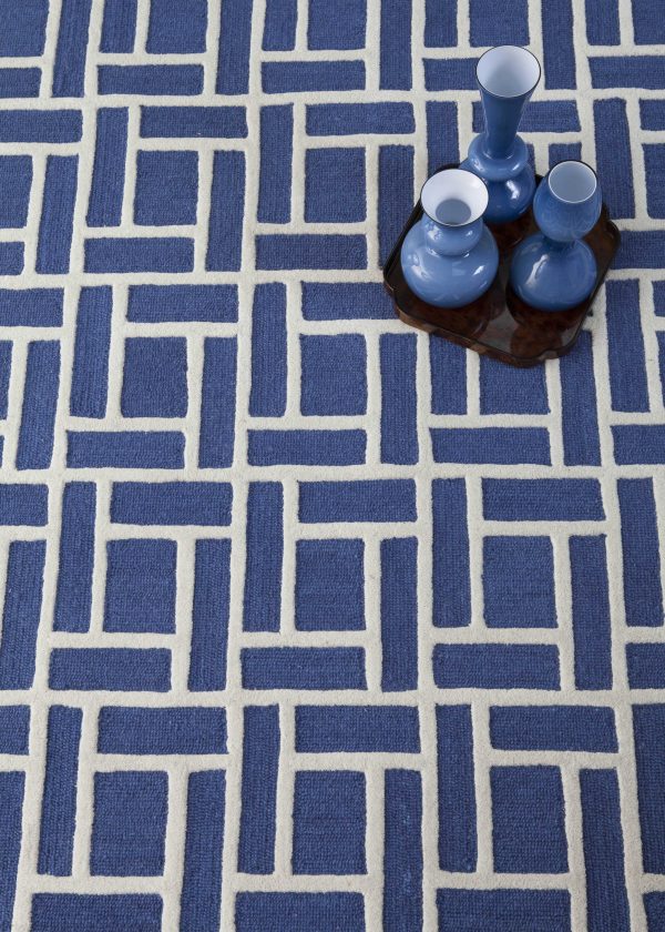3'3 x 5'3 Wool Indigo Area Rug - Image 3