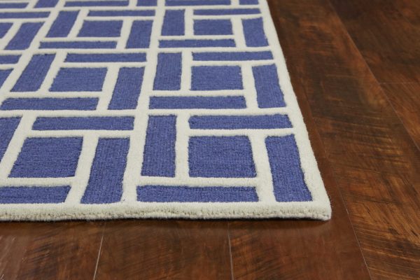 3'3 x 5'3 Wool Indigo Area Rug - Image 4