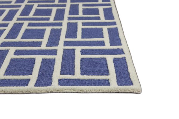 3'3 x 5'3 Wool Indigo Area Rug - Image 5