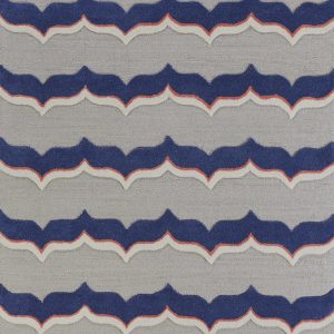 3'3 x 5'3 Wool Putty Indigo Area Rug