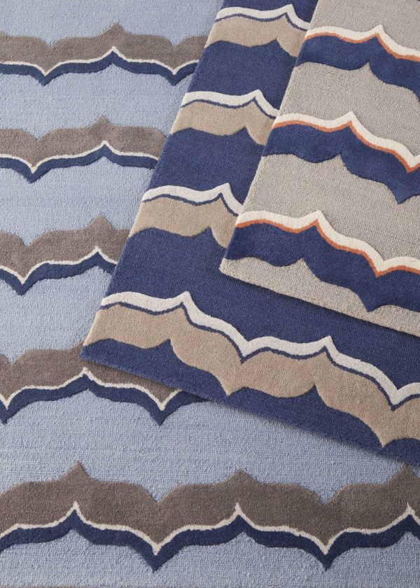 3'3 x 5'3 Wool Putty Indigo Area Rug - Image 3