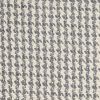 3'x5'  Ivory Grey Hand Woven Houndstooth With Braided Fringe Indoor Area Rug - Image 2