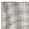 3'x5'  Ivory Grey Hand Woven Houndstooth With Braided Fringe Indoor Area Rug - Image 3