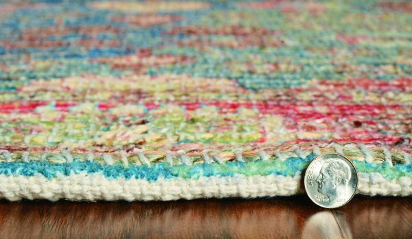 7' x 9'  Jute Blue or  Red Area Rug - Image 5