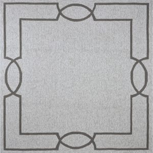 7' Square   UV treated Polypropylene Oatmeal Area Rug