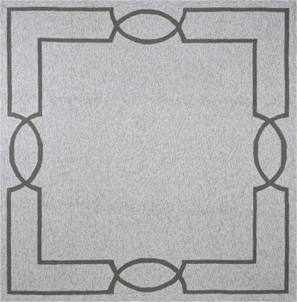 7' Square   UV treated Polypropylene Oatmeal Area Rug