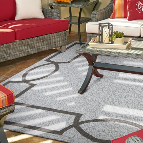 7' Square   UV treated Polypropylene Oatmeal Area Rug - Image 3