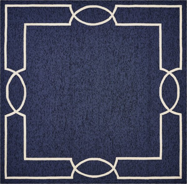 7' Square   UV treated Polypropylene Ocean Area Rug