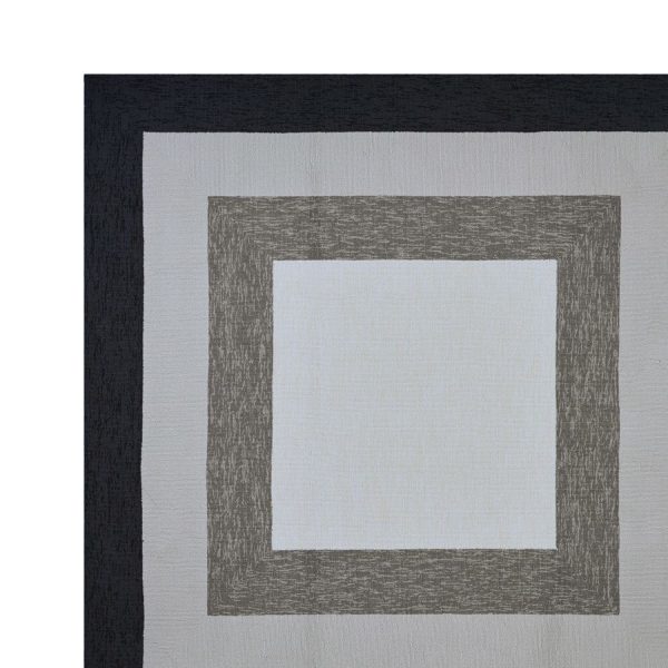 7' Square   UV treated Polypropylene Charcoal Area Rug - Image 2