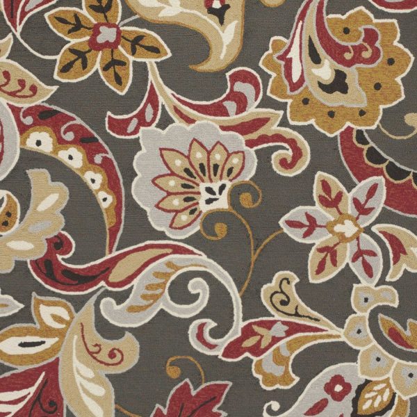 7' Round UV treated Polypropylene Taupe Area Rug - Image 3
