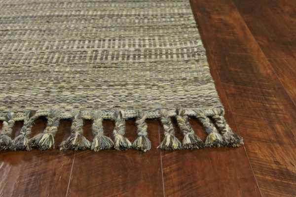 5 x 8  Wool Slate Area Rug - Image 5