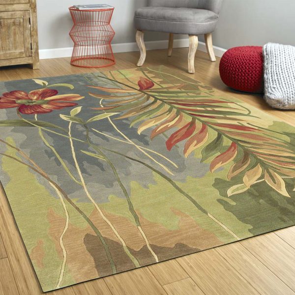 5' Round  Wool Multicol or  Area Rug - Image 4